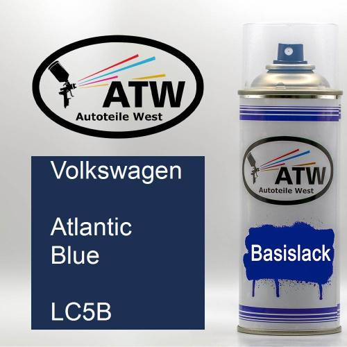 Volkswagen, Atlantic Blue, LC5B: 400ml Sprühdose, von ATW Autoteile West.